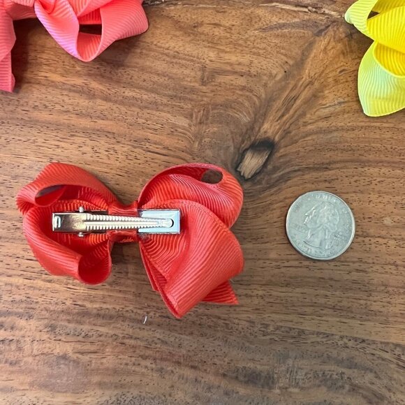 Grosgrain Ribbon Bow x14 Assorted Colors Bundle E - Picture 2 of 8